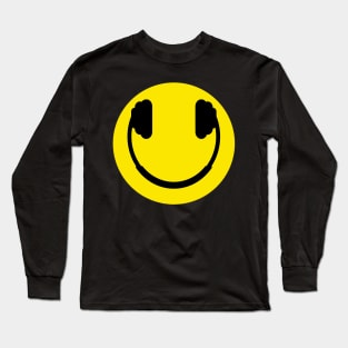 smiley headphone mood Long Sleeve T-Shirt